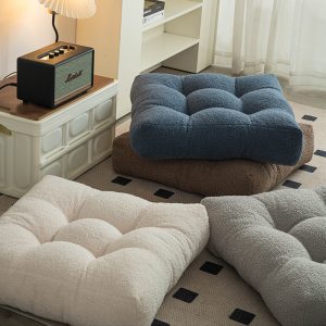 Coussin de Chaise Béa,Bouclette à L'aspect Laineux,4 couleurs
