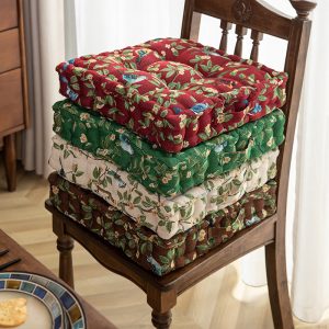 Coussin de Sol Magpie, Motif Floral et Aviaire, Tissu Jacquard,4 couleurs
